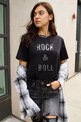 Simply Love Full Size ROCK & ROLL Short Sleeve T-Shirt - Flyclothing LLC