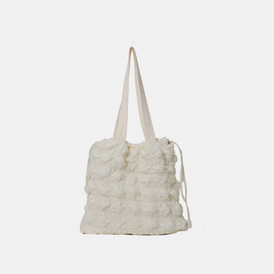 Drawstring Quilted Shoulder Bag - Flyclothing LLC