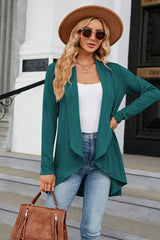 Open Front Long Sleeve Cardigan - Flyclothing LLC