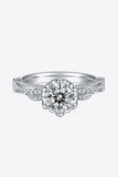 1 Carat Moissanite 925 Sterling Silver Ring - Flyclothing LLC