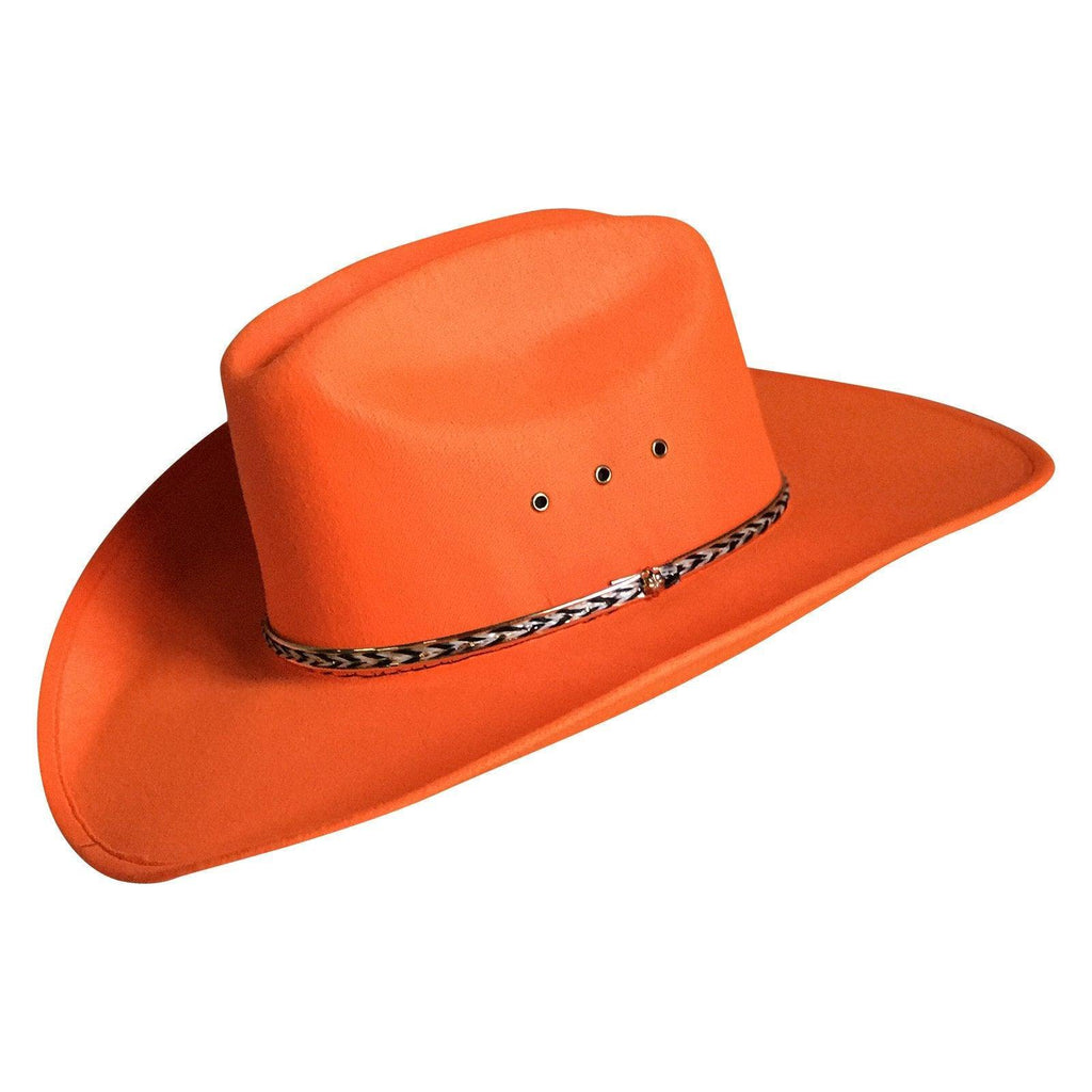 Rockmount Mens Orange Felt Sierra Cowboy Hat