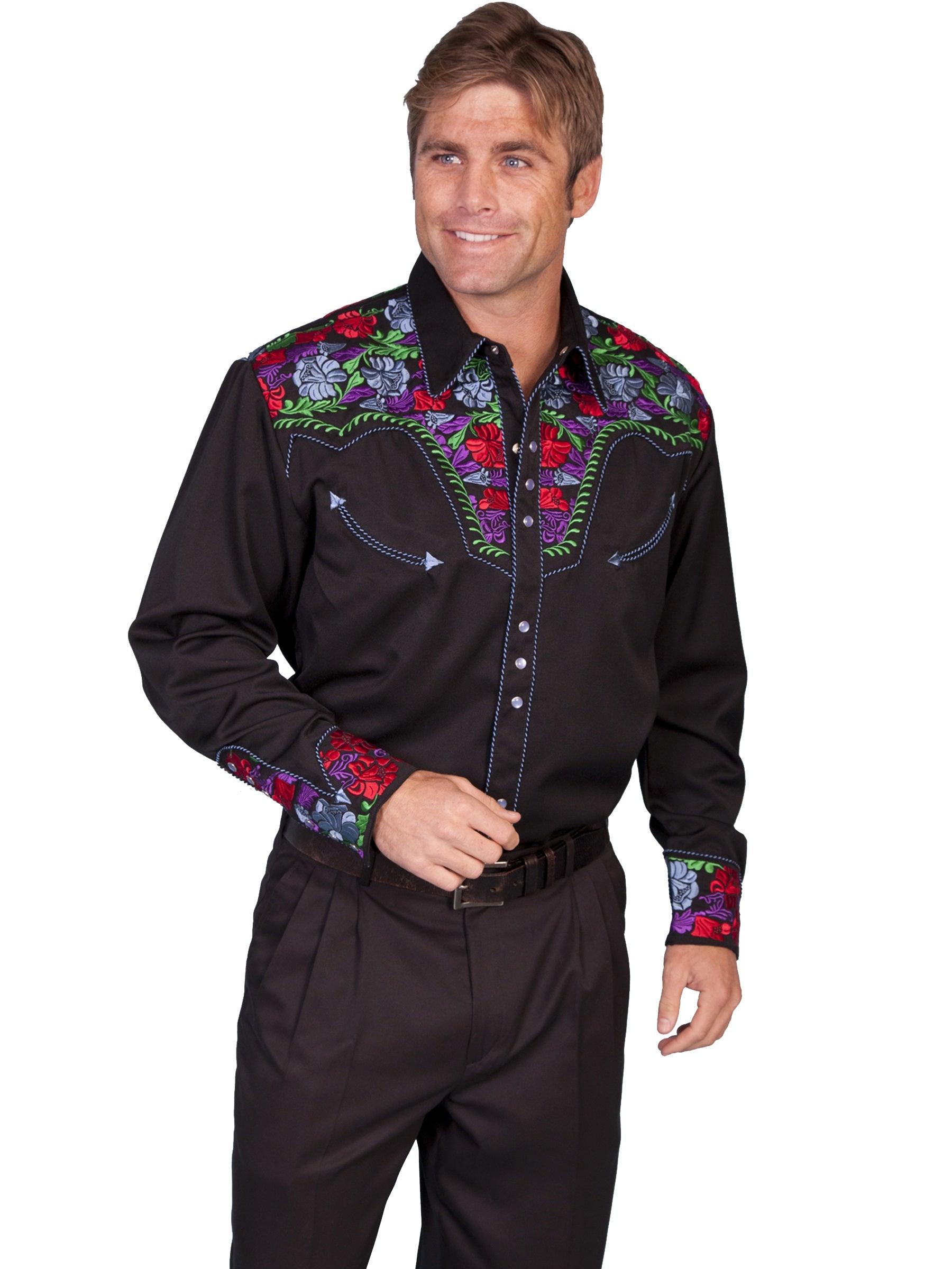 Scully Poly/rayon blend snap front shirt - Flyclothing LLC