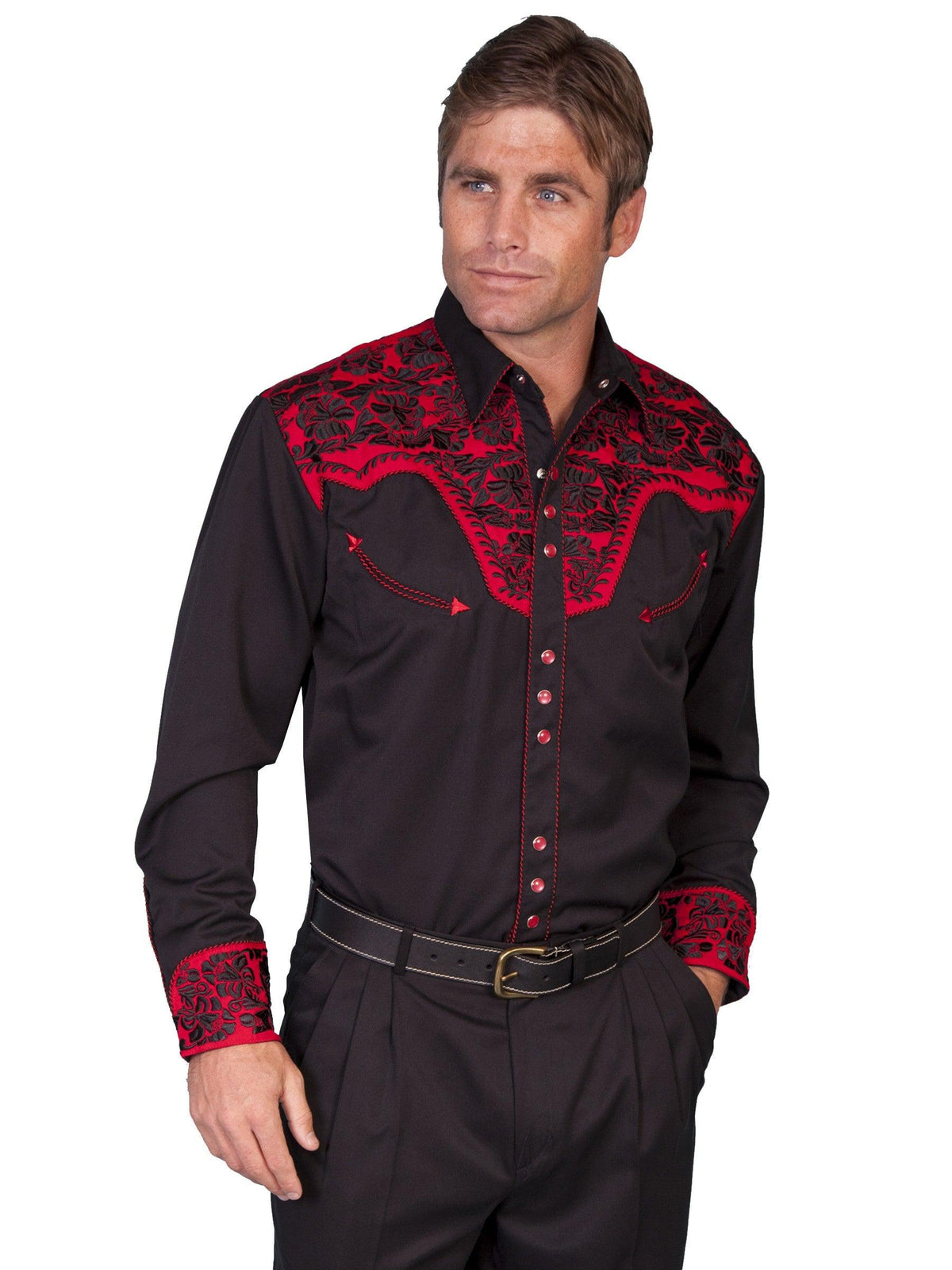 Scully Poly/rayon blend snap front shirt - Flyclothing LLC