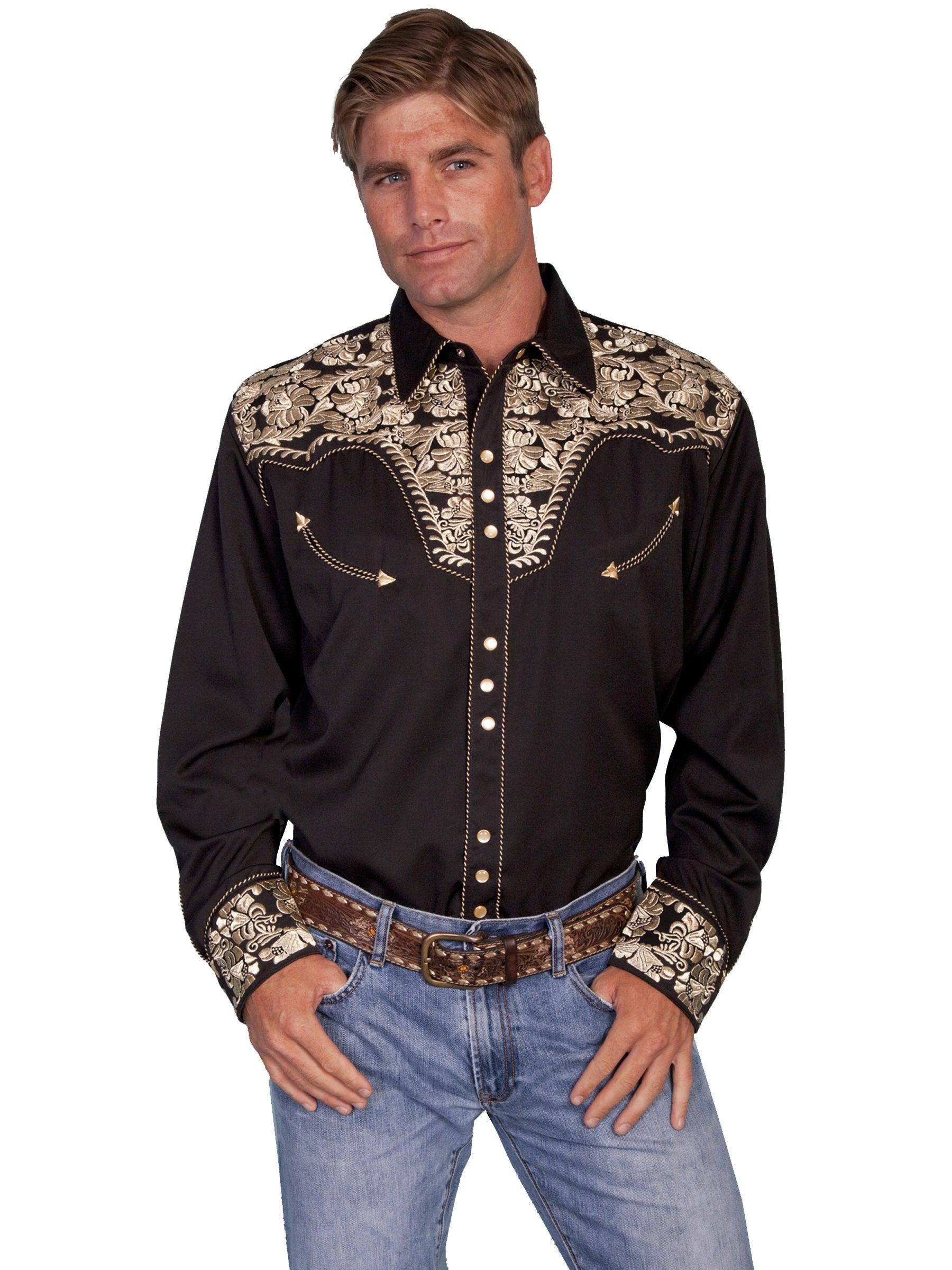 Scully Poly/rayon blend snap front shirt - Flyclothing LLC