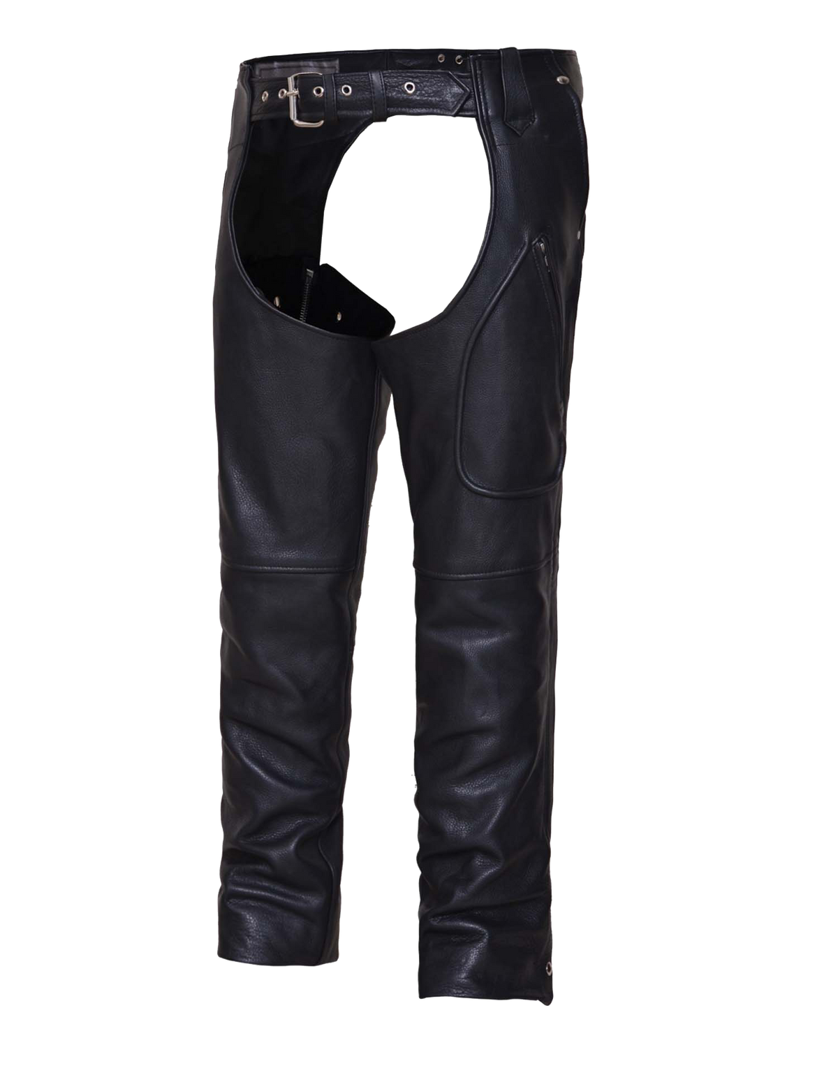 Unik International Mens 3 Pocket Leather Chaps