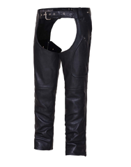 Unik International Mens 3 Pocket Leather Chaps