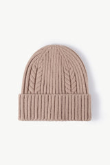 Cable-Knit Cuff Beanie - Trendsi