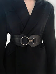 PU Elastic Wide Belt - Flyclothing LLC