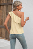 Eyelet One-Shoulder Tank - Trendsi