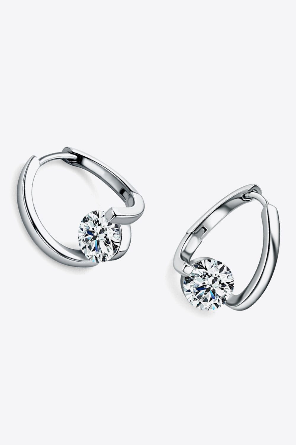 2 Carat Moissanite 925 Sterling Silver Heart Earrings - Flyclothing LLC