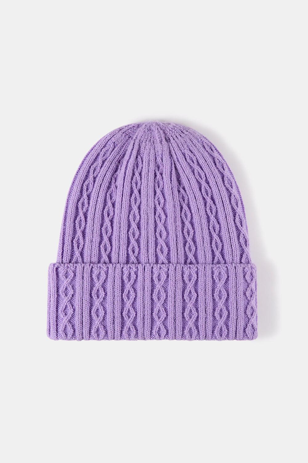 Mixed Knit Cuff Beanie - Flyclothing LLC