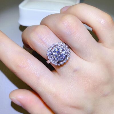 2 Carat Moissanite 925 Sterling Silver Ring - Flyclothing LLC