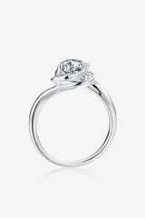 1 Carat Moissanite 925 Sterling Silver Heart Ring - Flyclothing LLC