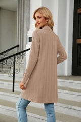 Long Sleeve Open Front Cardigan - Flyclothing LLC