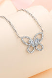 Moissanite Butterfly Pendant Necklace - Flyclothing LLC