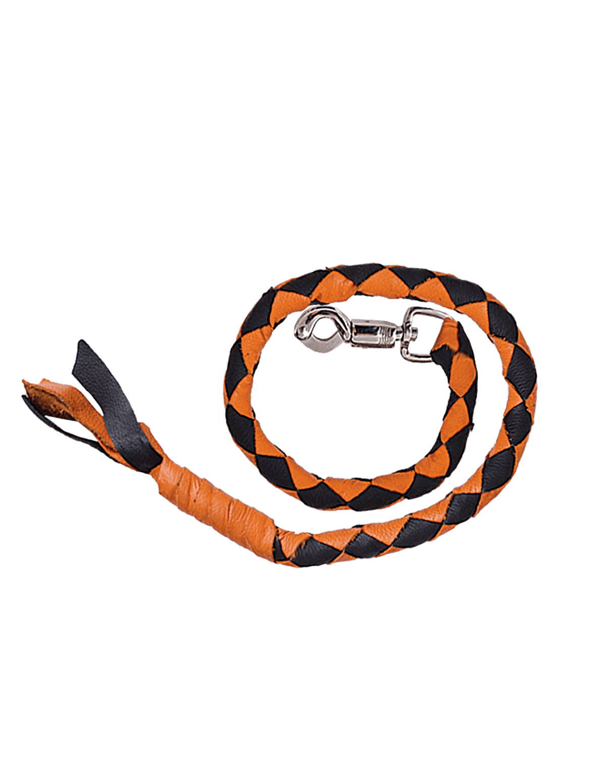 Unik International Black and Orange Biker Get Back Whip