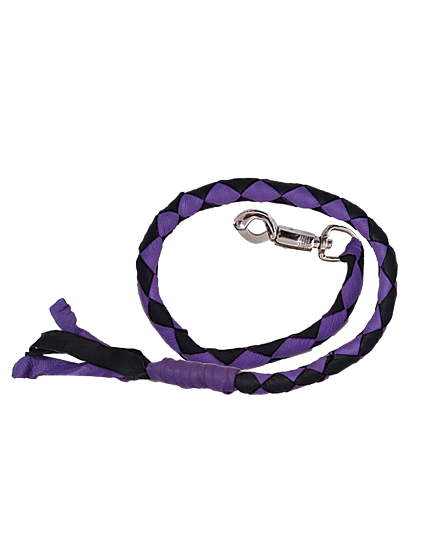 Unik International Black and Purple Biker Get Back Whip