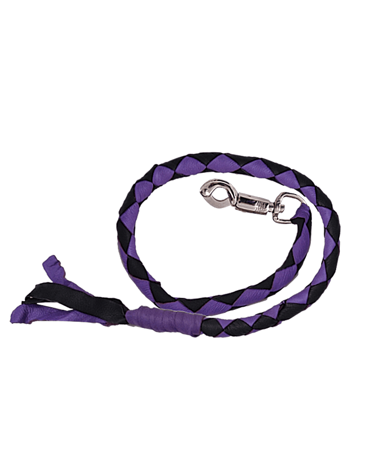 Unik International Black and Purple Biker Get Back Whip