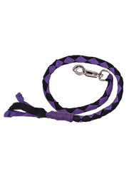 Unik International Black and Purple Biker Get Back Whip