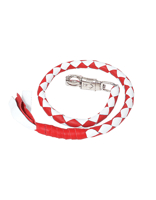 Unik International Red and White Biker Get Back Whip