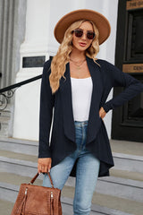 Open Front Long Sleeve Cardigan - Flyclothing LLC