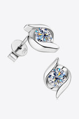 1 Carat Moissanite 925 Sterling Silver Stud Earrings - Flyclothing LLC