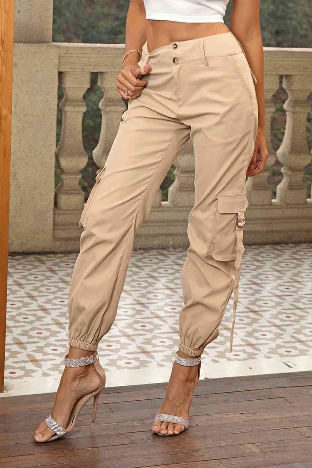 High Waist Cargo Pants - Flyclothing LLC