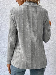 Open Front Long Sleeve Cardigan - Flyclothing LLC