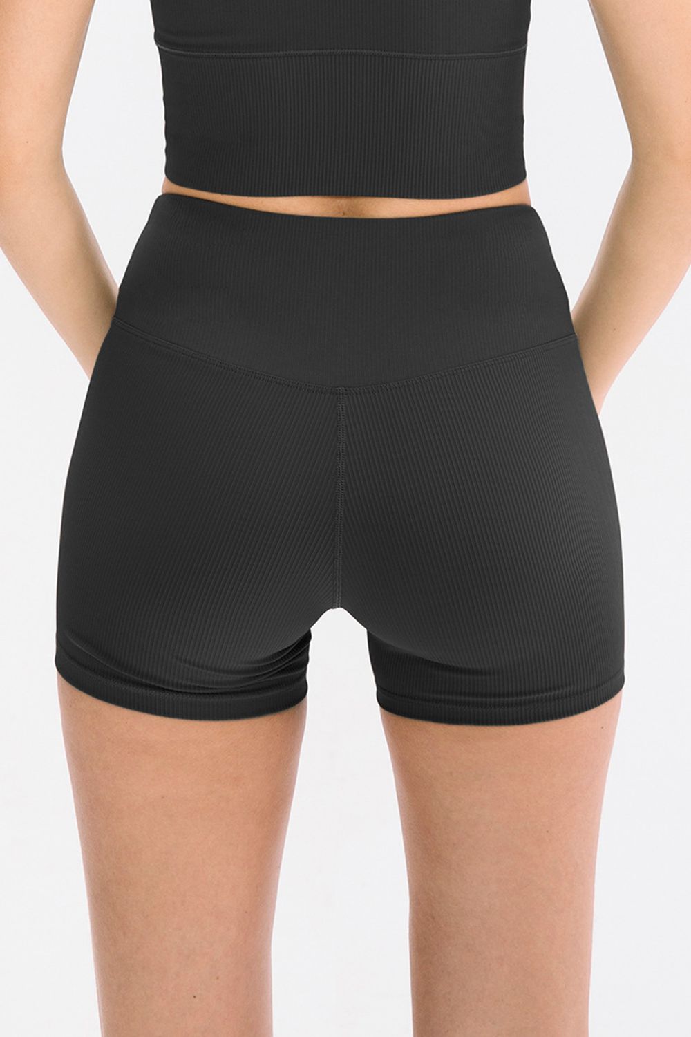 Slim Fit Wide Waistband Sports Shorts - Flyclothing LLC