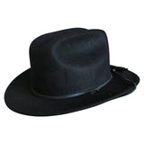 Kid's Black Felt Western Cowboy Hat with Chin Strap - Flyclothing LLC