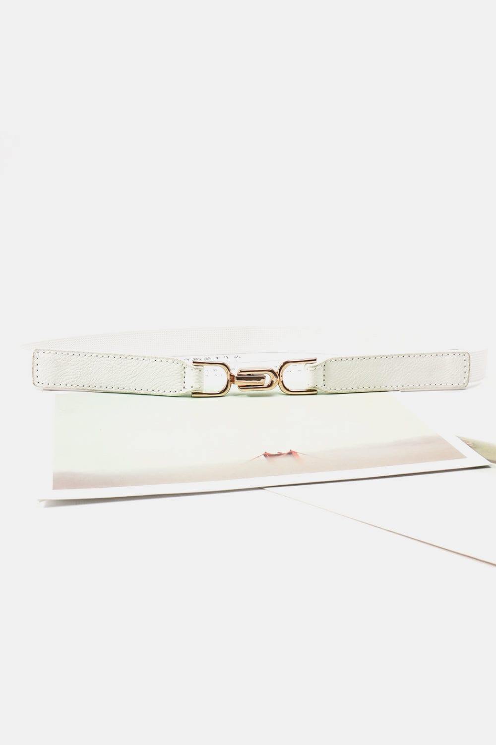 Alloy Buckle Elastic Belt - Trendsi