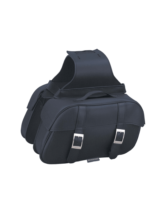 Unik International Black PVC Saddle Bags