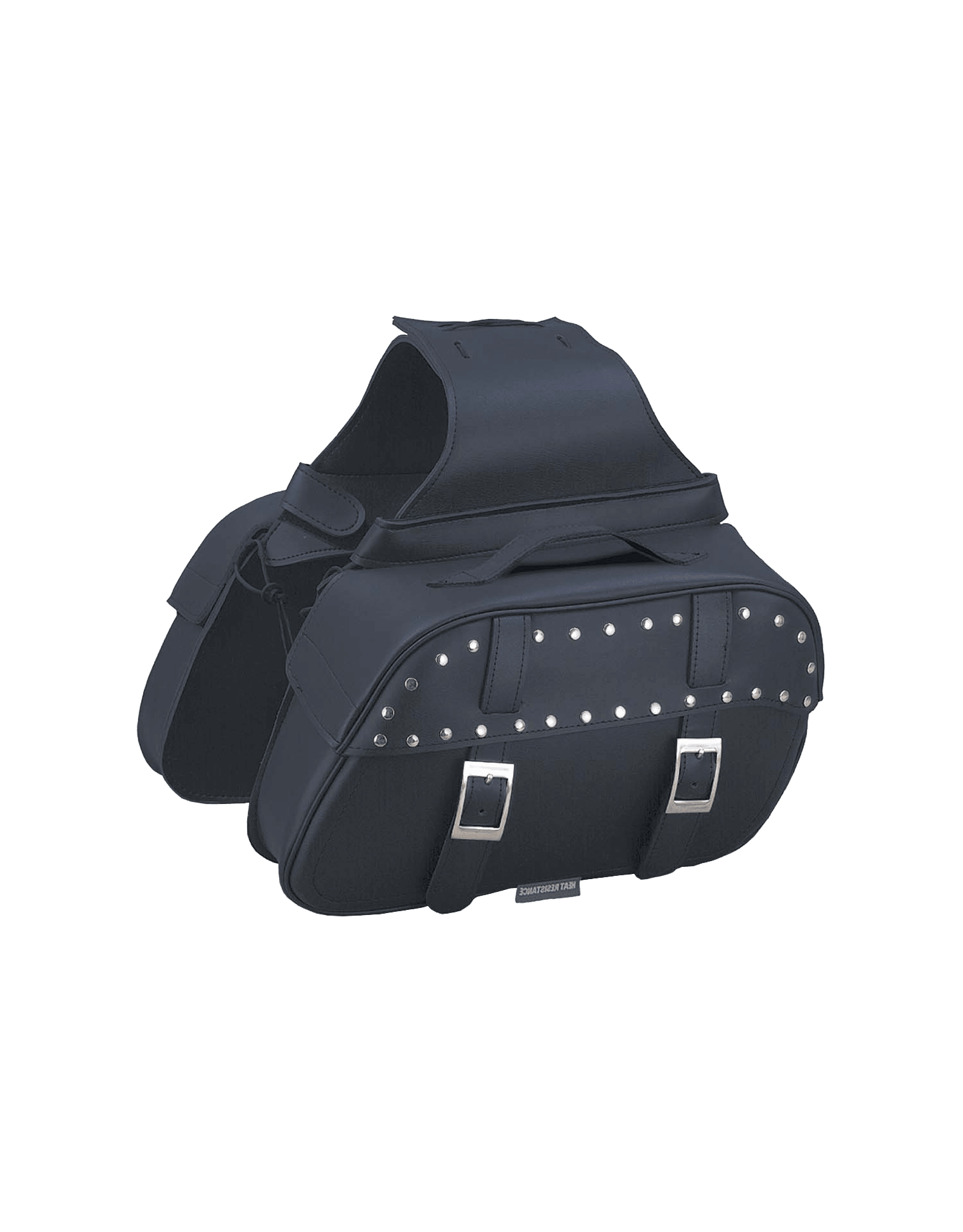 Unik International Black PVC Saddle Bags