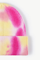 Tie-Dye Cuffed Knit Beanie - Flyclothing LLC