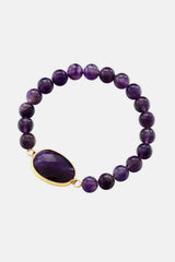 Handmade Amethyst Beaded Bracelet - Flyclothing LLC