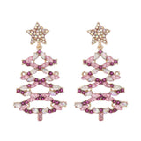 Christmas Tree Rhinestone Alloy Earrings