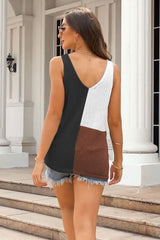 Color Block Knit Tank - Flyclothing LLC