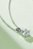 1 Carat Moissanite 925 Sterling Silver Necklace - Flyclothing LLC