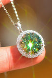 10 Carat Moissanite Pendant Platinum-Plated Necklace - Flyclothing LLC