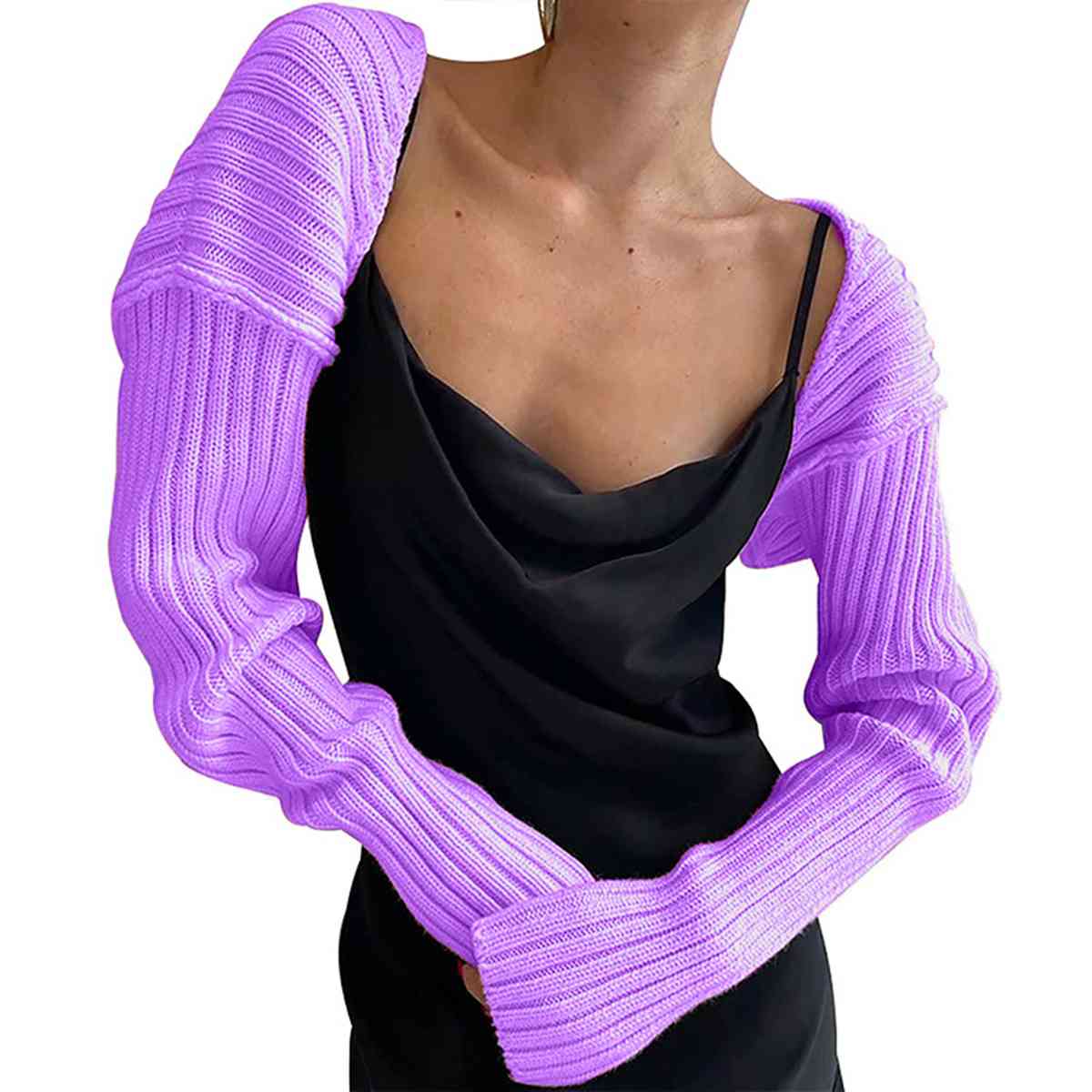 Long Sleeve Knit Bolero - Flyclothing LLC