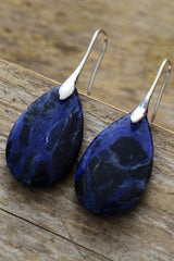 Natural Stone Teardrop Earrings - Flyclothing LLC