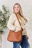 SHOMICO Weaved Vegan Leather Handbag - Flyclothing LLC