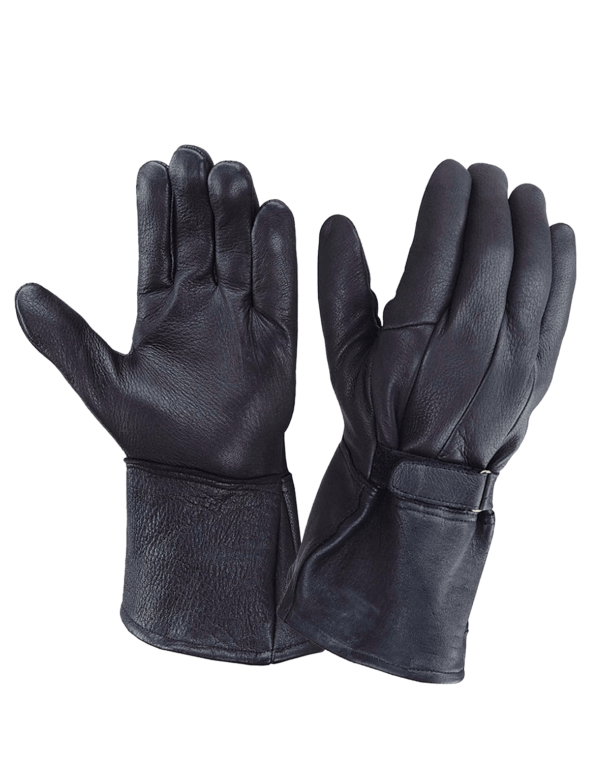 Unik International Mens Gauntlet Deerskin Leather Gloves