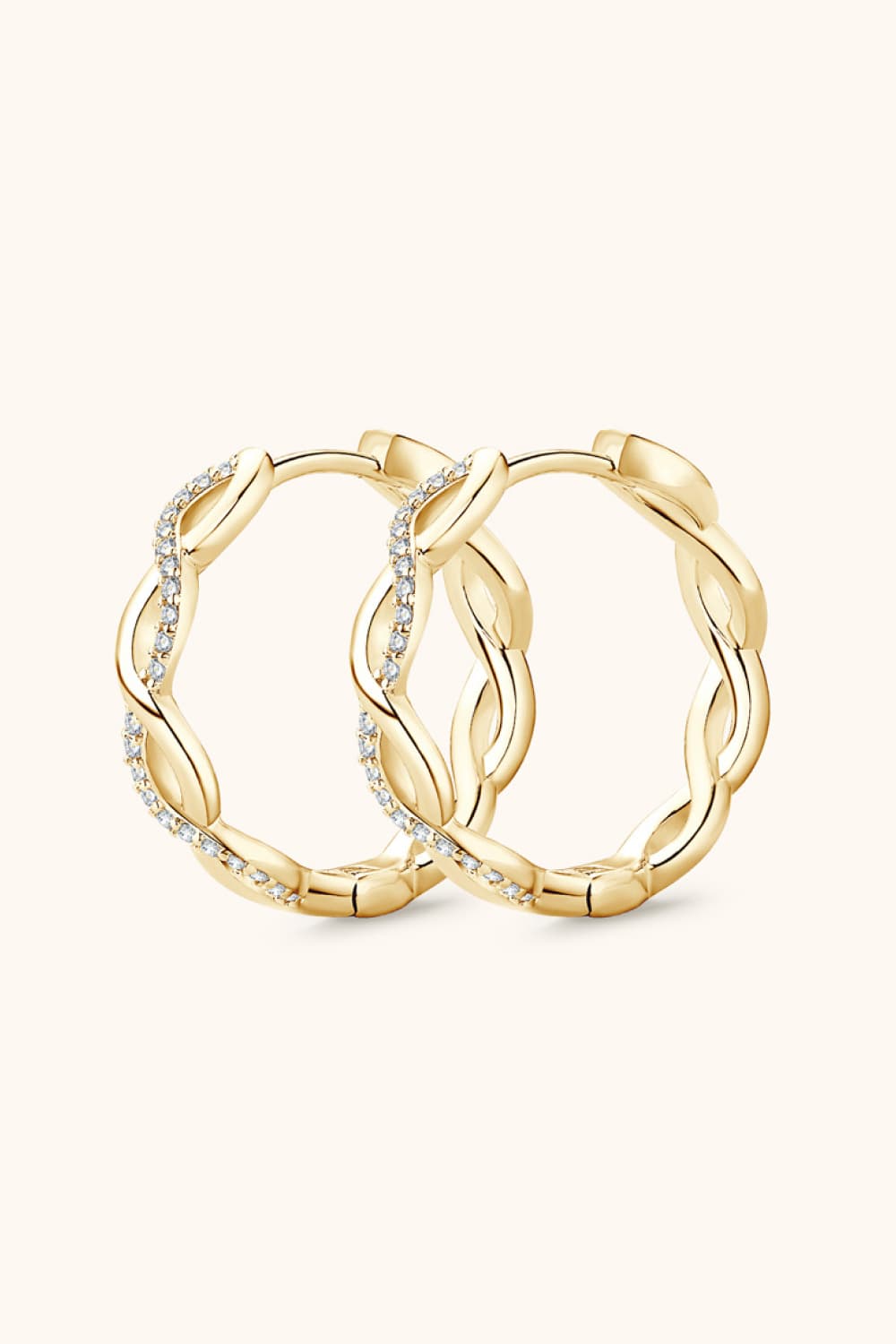 Moissanite Crisscross Hoop Earrings - Flyclothing LLC