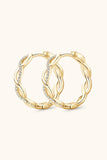 Moissanite Crisscross Hoop Earrings - Flyclothing LLC