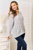 Woven Right Cable-Knit Hooded Sweater - Flyclothing LLC