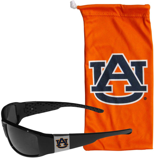 Auburn Tigers Chrome Wrap Sunglasses and Bag - Flyclothing LLC