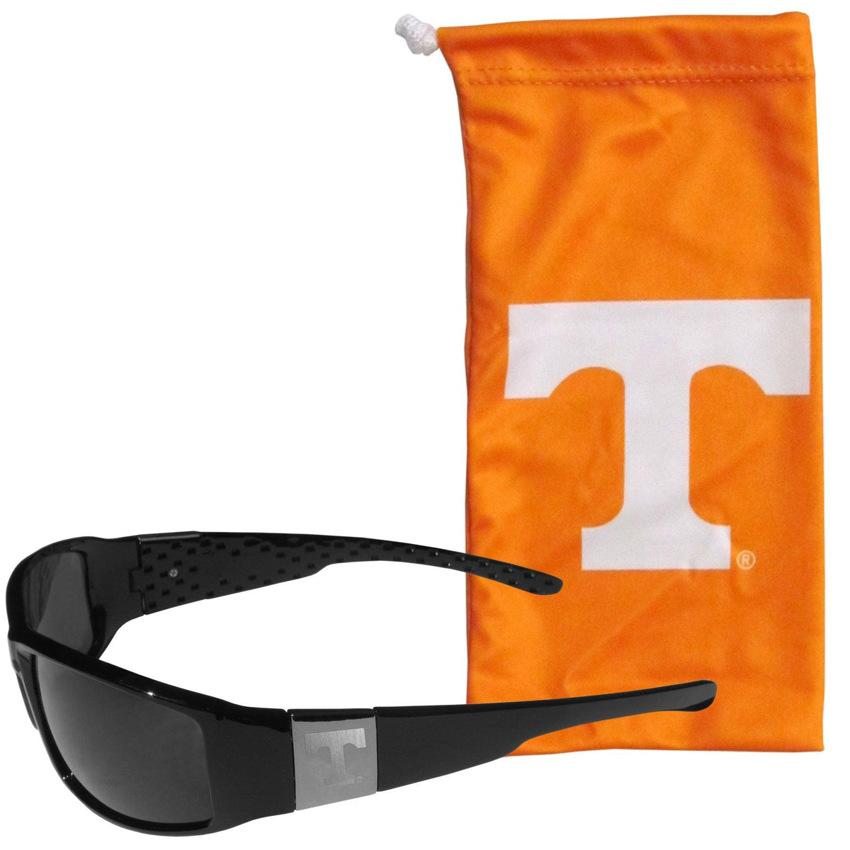 Tennessee Volunteers Etched Chrome Wrap Sunglasses and Bag - Flyclothing LLC