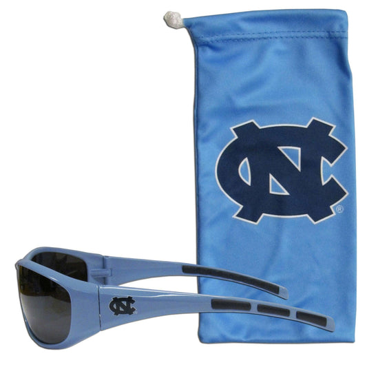 N. Carolina Tar Heels Sunglass and Bag Set - Flyclothing LLC