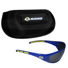 Los Angeles Rams Wrap Sunglass and Zippered Case Set - Flyclothing LLC